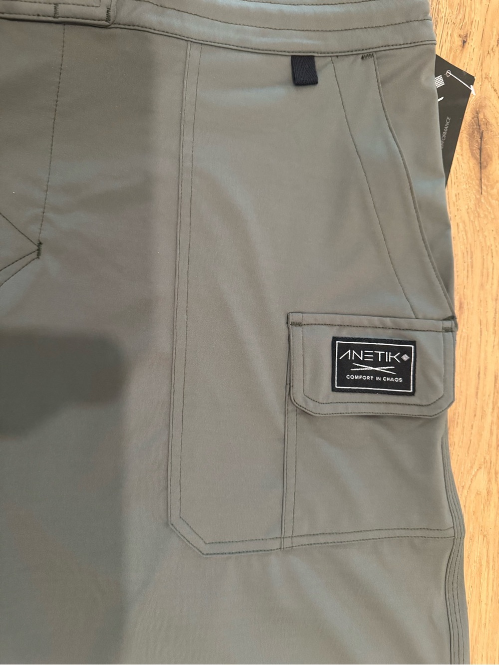 ANETIK Roam Tech Dark Olive Green Men's Hybrid Shorts size 38 $90 - Picture 12 of 13